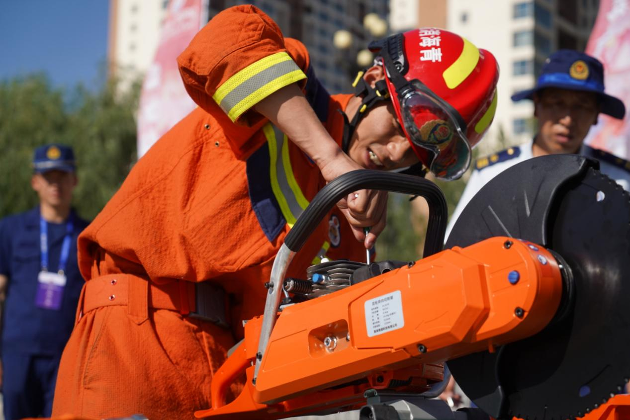 比賽現(xiàn)場(chǎng)。青海消防救援總隊(duì)供圖