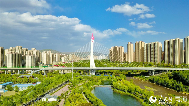 西寧市海湖濕地公園。人民網 況玉攝
