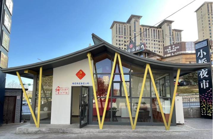 夏都紅騎手愛(ài)心驛站。城北區(qū)委宣傳部供圖